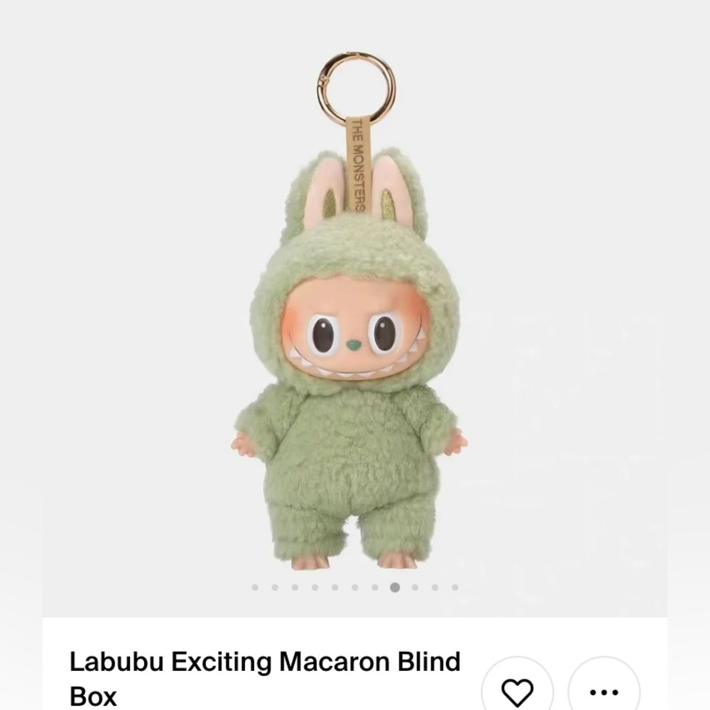 Labubu Exciting Macaron Blind Box Keychain - Light Green